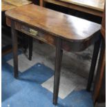 A 19th Century Tea Table with Single Drawer Now Converted to Side Table on Square Tapering Support