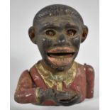 An Early 20th Century Cast Metal American Novelty Money Bank, 14cm high