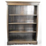 An Edwardian Oak Four Shelf Open Bookcase, 91cm wide
