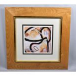 A Framed American Original Artwork, After Miro III, 1/1 Signed Chenin, 29cm Square