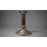 A Single Silver Candle Stick, Birmingham Hallmark, 13.25cm High