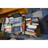 Three Boxes of Various Books on Sport, Cookery, Travel etc