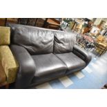 A Leather Effect Three Seater Bed Suite