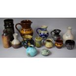 A Collection of Various Glazed Ceramics to include Jugs, Vases, Irish Pot, Jersey Pottery