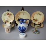 A Collection of Various Ceramics to include Five Blush Ivory Floral Hand Painted Decorated Plates,