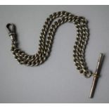 A Silver Albert Watch Chain, 24.5g