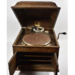 A Late Victorian/Edwardian Windup Gramophone by HMV, Working Order, 46.5cm Long