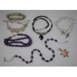 A Collection of Indian, Chinese and Continental Costume Jewellery to Include Amethyst, Rose Quartz