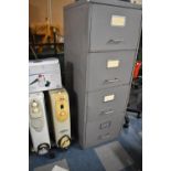 A Metal Four Drawer Filing Cabinet (No Key)