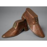 A Pair of Novelty Late Victorian Copper Ornaments in the Form of Boots, 9cm Long