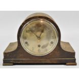 A Mid 20th Century Oak Cased Westminster Chime Mantle Clock for Restoration