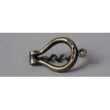 A Victorian Miniature Silver Corkscrew Charm, Birmingham 1881, 2.75cm Long