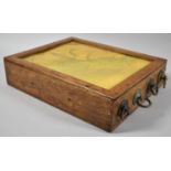 An Edwardian Wooden Cased Four Scroll Motorist's Rolling Map, South England, 27cm x 22cm