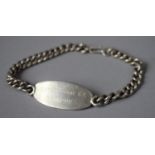 A Continental Silver Military ID Bracelet for Lieut Thorne RA 170111