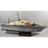 A Mid/Late 20th Century Fibreglass Radio Controlled Model of a Torpedo Boat, 90cm Long, No