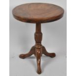A Circular Topped Hardwood Occasional Table on Tripod Support, 38cm Diameter