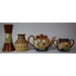 A Collection of Glazed Stonewares to Include Royal Doulton Slaters Patent Teapot and Matching Two