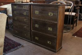 Two Oak Collectors Cabinets