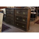 Two Oak Collectors Cabinets