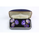 Two Pairs of Gentleman's Silver Cufflinks