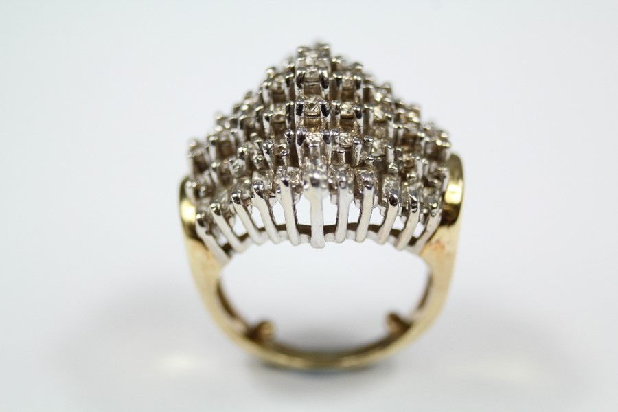 14ct Yellow Gold and Diamond Cocktail Ring - Image 3 of 3