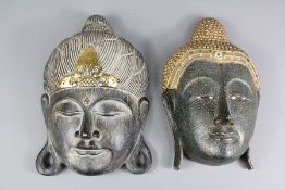 Two South Asian Wooden Masks