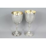 Two Victorian Silver Chalice