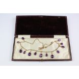 An Edwardian 9ct Gold and Amethyst Necklace