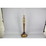 A French Art Nouveau Brass Lamp Stand