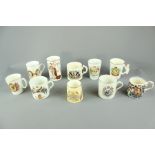 Selection of Ten Commemorative Mugs