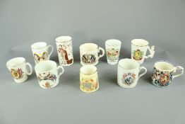 Selection of Ten Commemorative Mugs