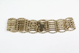 A 9ct Gold Gate Link Bracelet