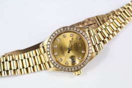 Lady's 18ct Gold Rolex Oyster Perpetual Datejust