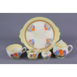 Clarice Cliff Crocus Part Bachelor Tea Set