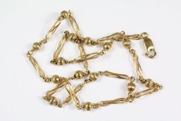 A 9ct Yellow Gold Fancy Link Necklace