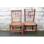 Six Antique Spindle-back Dining Chairs