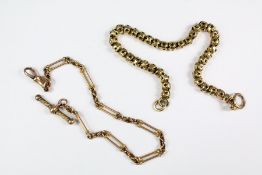 Antique 9ct Gold Fancy-Link Fob Chain