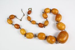 Vintage Butterscotch Amber Necklace