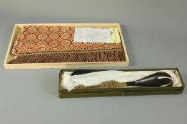 A Tempyo-Kamon Textile Table Runner