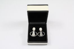 A Pair of Art Deco-Style Drop Earrings