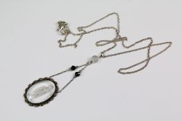 Antique Silver and Rock Crystal Intaglio