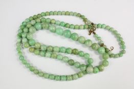 Antique Beaded Jade Necklace