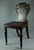 Two early 20th century Mahogany Hall Chairs