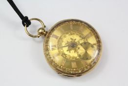 Gowlands Liverpool- 19th Century 18ct Fusee Open Faced Pocket Watch