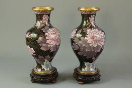 Two 20th Century Chinese Cloisonne Vases