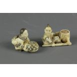 Antique Chinese Stained Ivory Carving