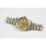 A Lady's Stainless Steel and Gold Rolex Oyster Perpetual