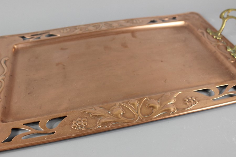 WMF Art Nouveau Copper and Brass Tray - Image 4 of 4