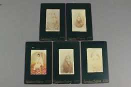 Four Indian Cabinet Cards