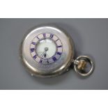 Hamilton & Inches Silver Half-Hunter Pocket Watch